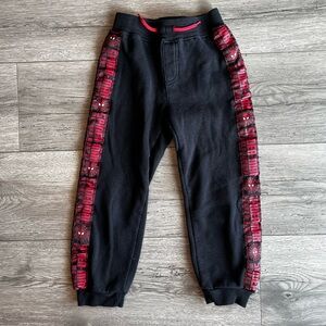 Marvel Spider-Man Toddler Boy Drawstring Sweatpants Black Red Superhero Size 5
